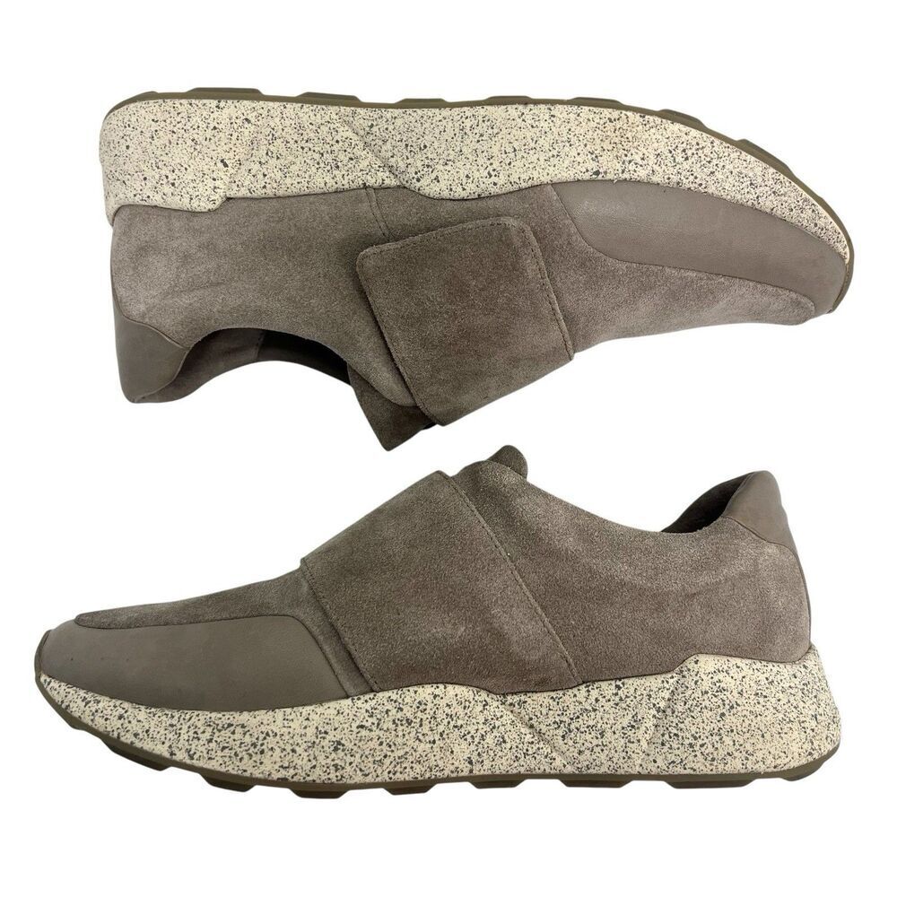 Vince Gage Suede Laceless Fashion Sneakers Wood Smoke Comfort Women’s Size 8.5 - Picture 3 of 10